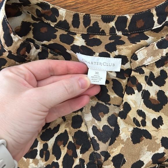 Charter club size XL animal printed top - Picture 2 of 2